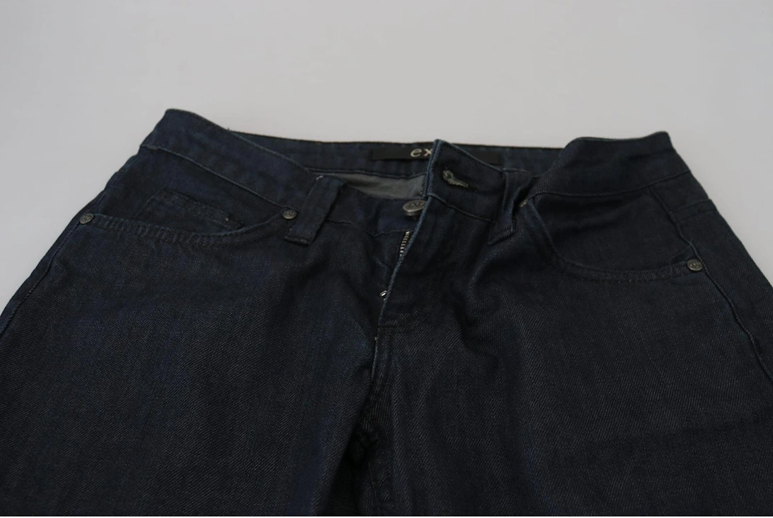 Low Waist Denim Straight Fit Cotton Jeans Women - Blue Jeans