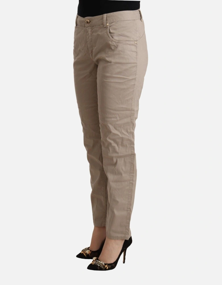 Casual Pants Relaxed Fit Women - Beige Jeans