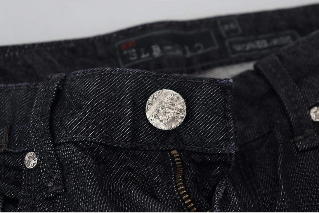 Low Waist Straight Denim Pants Women - Black Jeans