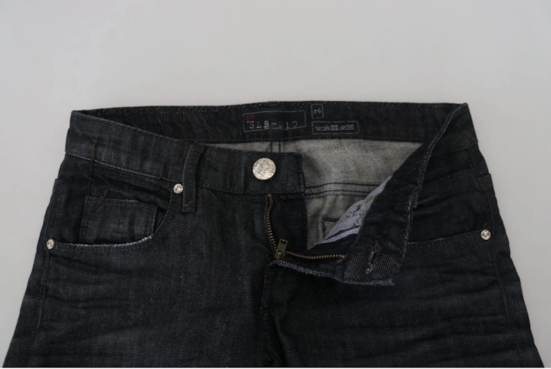Low Waist Straight Denim Pants Women - Black Jeans