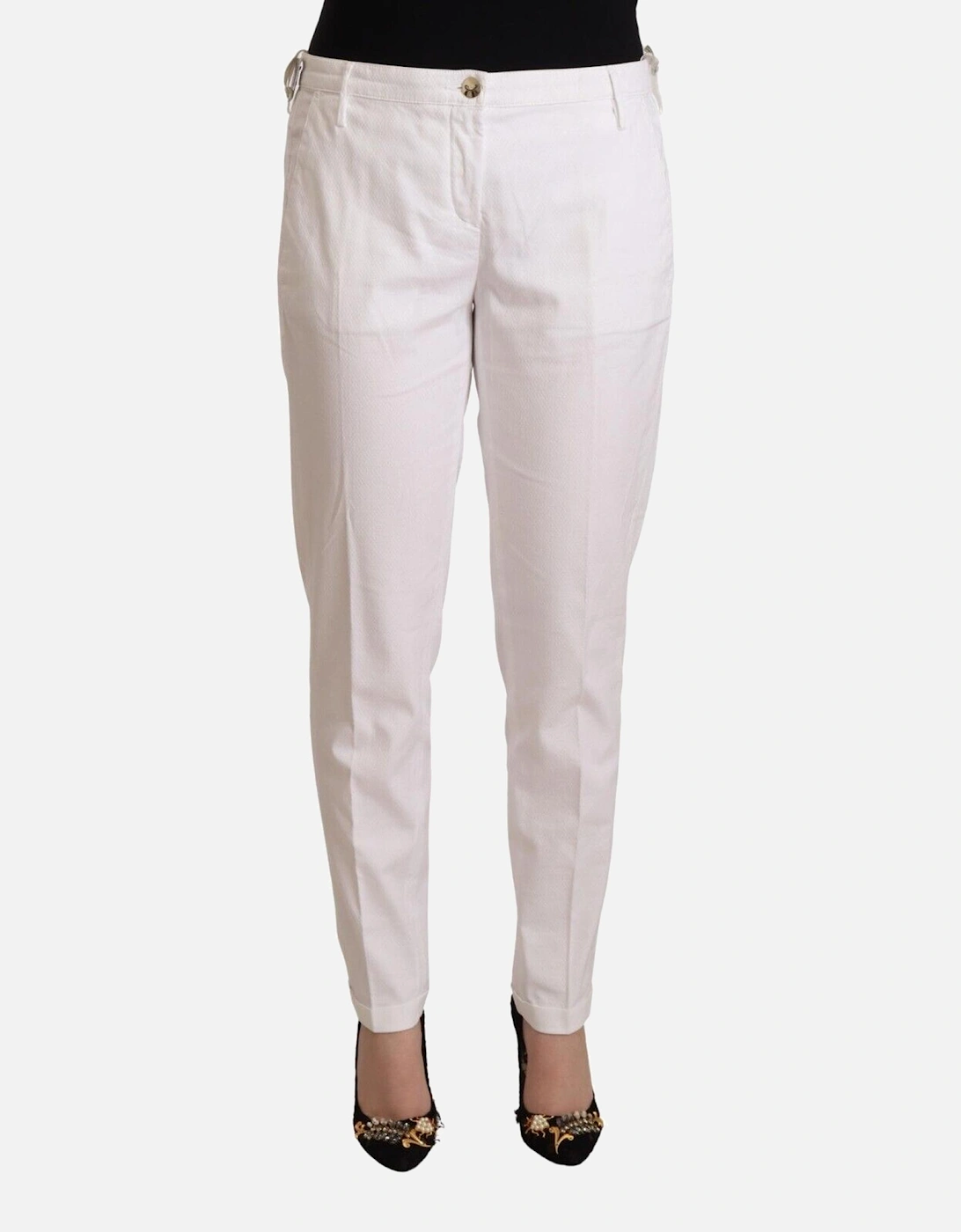 PAN72620 White Pants Women Jeans, 4 of 3