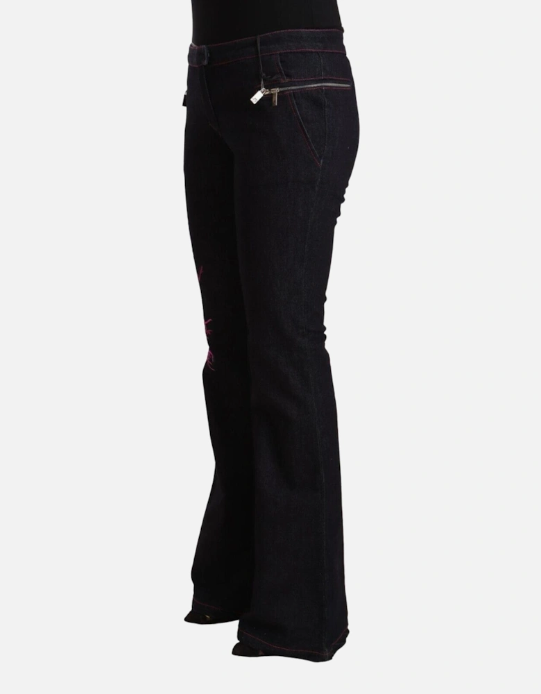 JeansFloral Embroidery Women - Black Jeans