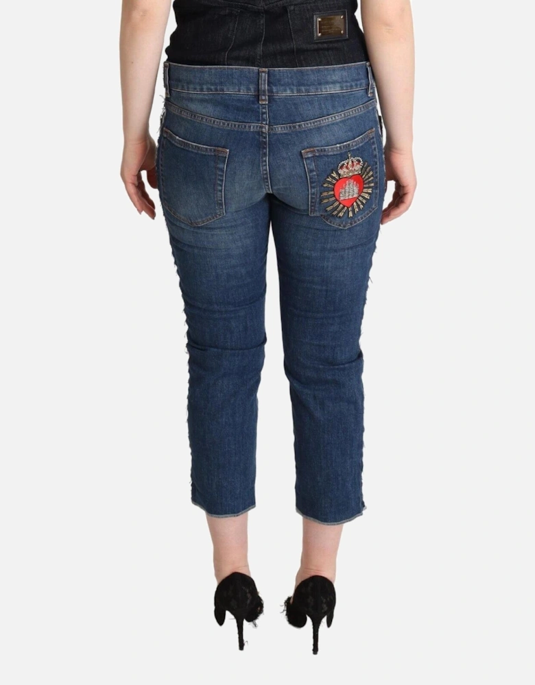 Dolce Gabbana Distressed Denim Jeans Women - Blue Jeans