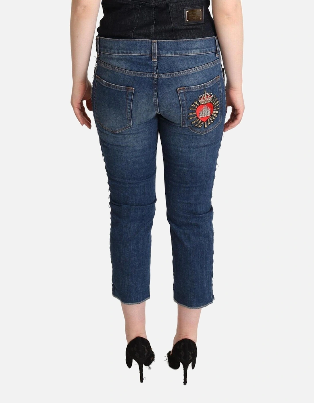 Dolce Gabbana Distressed Denim Jeans Women - Blue Jeans