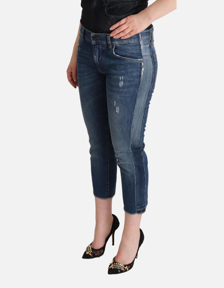 Dolce Gabbana Distressed Denim Jeans Women - Blue Jeans
