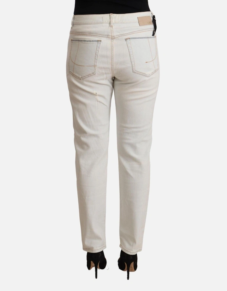 Boyfriend Jeans Ripped Light Wash Women - White Jeans