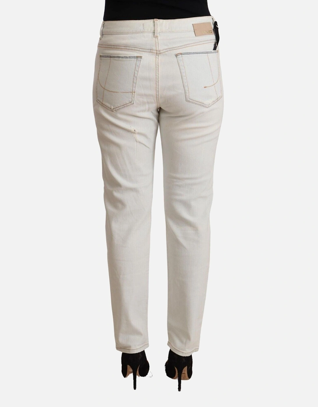 Boyfriend Jeans Ripped Light Wash Women - White Jeans
