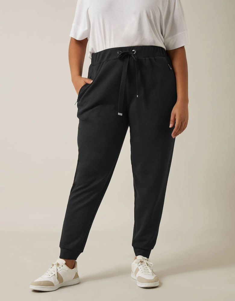 Zip Detail Jogger - Black