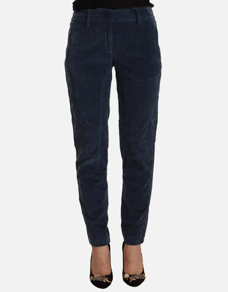 PAN72121 Corduroy Pants Women - Blue Jeans