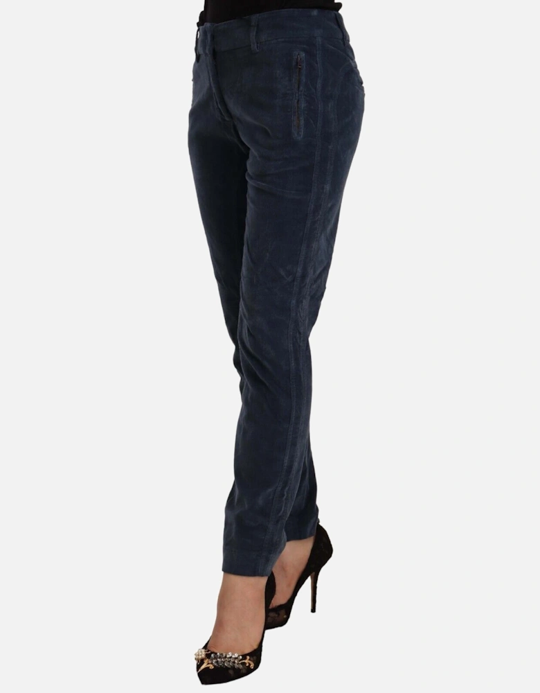 PAN72121 Corduroy Pants Women - Blue Jeans