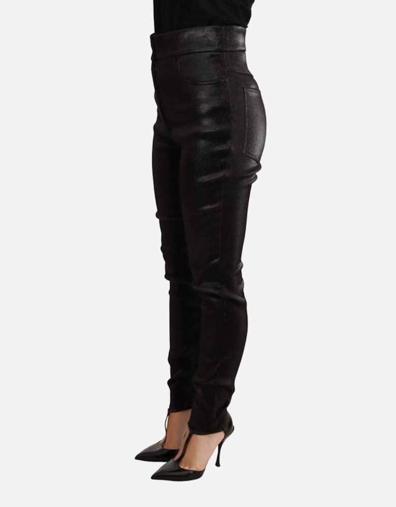 Dolce Gabbana Metallic Trousers PAN71900 Women - Black Jeans