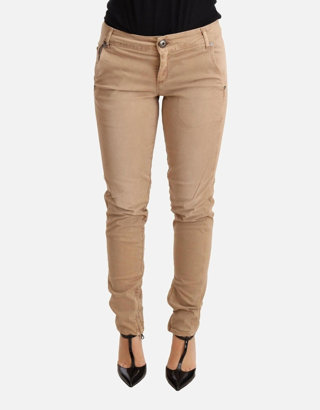 Casual Pants Skinny Fit Women - Brown Jeans, 4 of 3