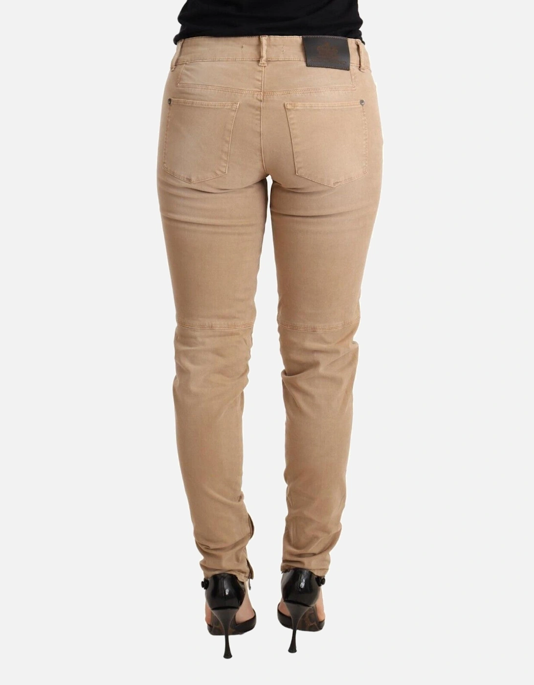 Casual Pants Skinny Fit Women - Brown Jeans