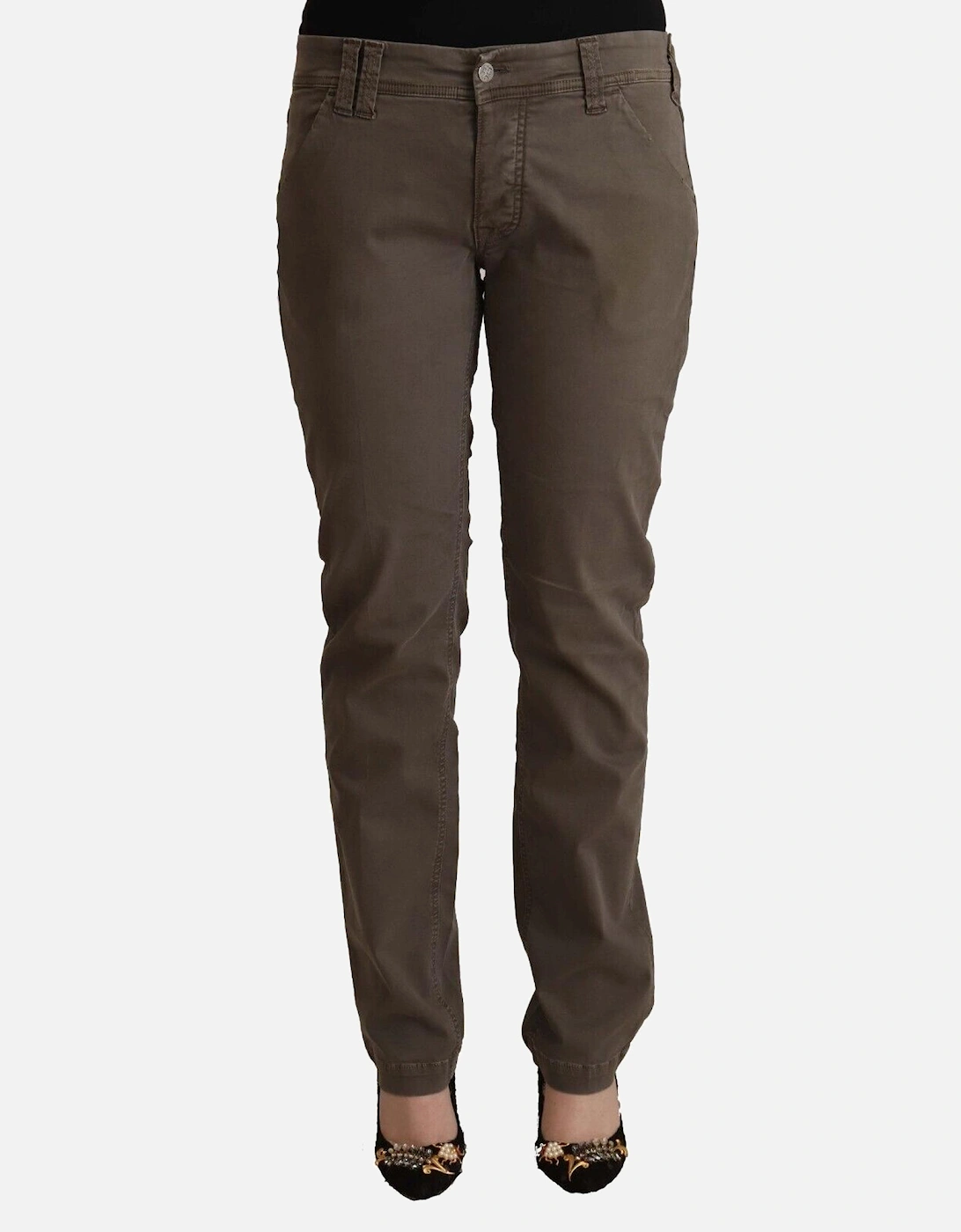 Casual Pants Relaxed Fit Women - Brown Jeans, 4 of 3
