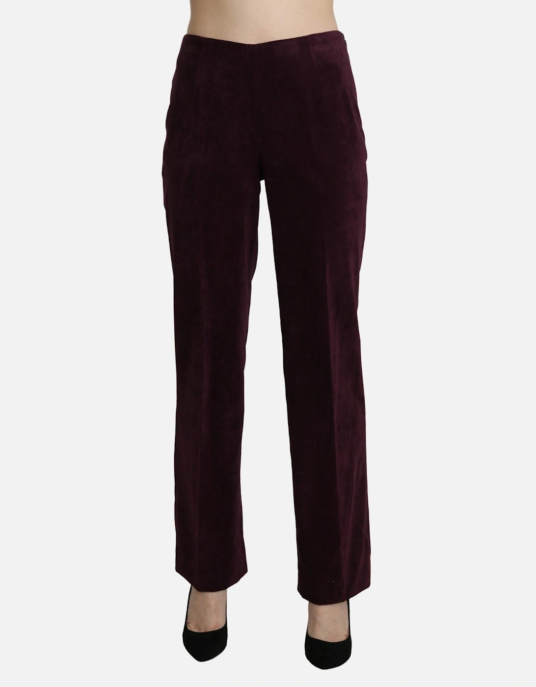 Velvet Pants Straight Leg Women - Purple Jeans, 5 of 4