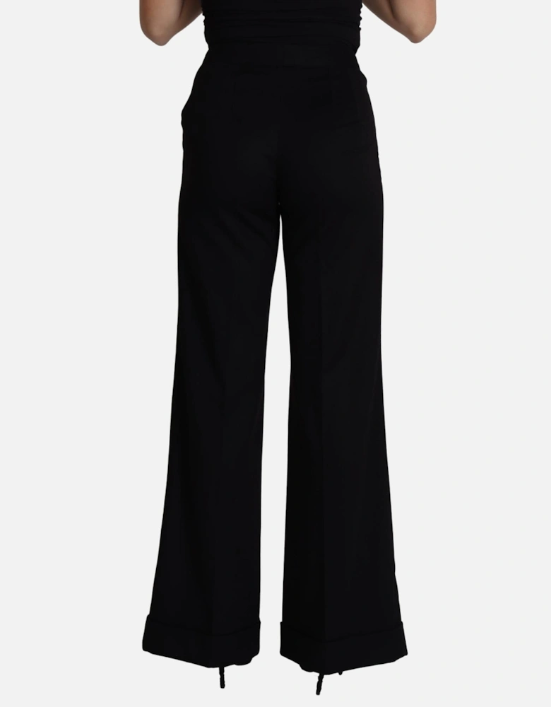 Wide Leg Trousers Style PAN71625 Women - Black Jeans