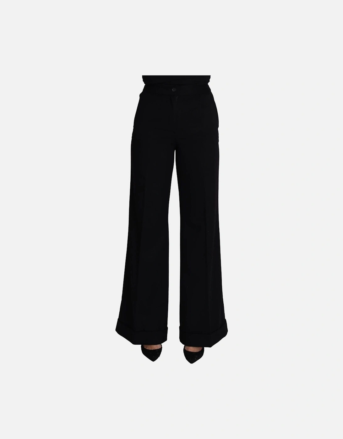 Wide Leg Trousers Style PAN71625 Women - Black Jeans, 4 of 3