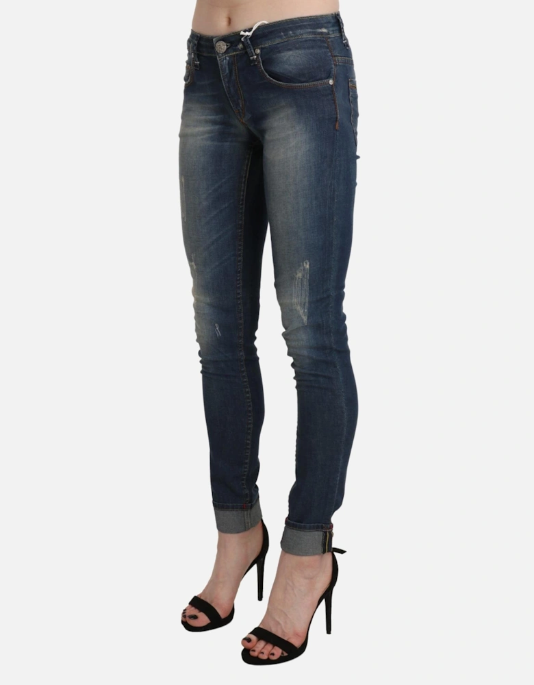 Distressed Skinny Jeans PAN71223 Women - Blue Jeans