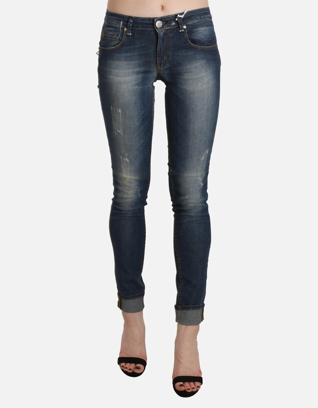 Distressed Skinny Jeans PAN71223 Women - Blue Jeans, 5 of 4