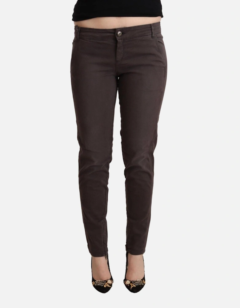Pants Slim Fit Women - Brown Jeans