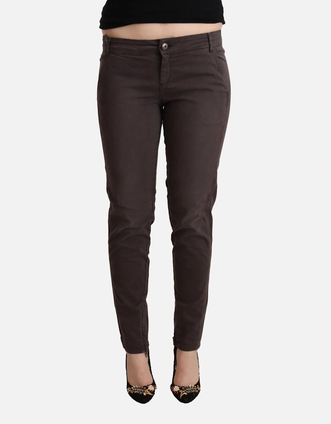 Pants Slim Fit Women - Brown Jeans, 4 of 3