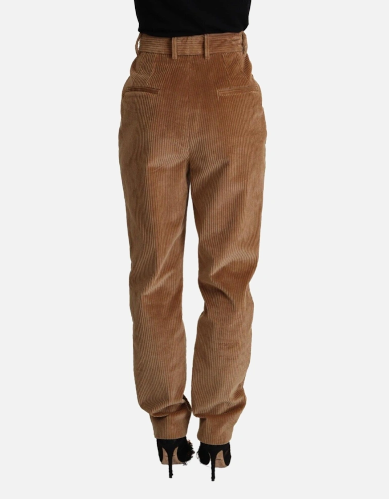 Corduroy Trousers Brown Women Jeans