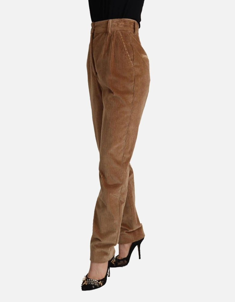 Corduroy Trousers Brown Women Jeans