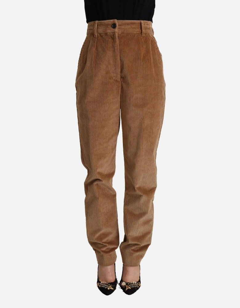 Corduroy Trousers Brown Women Jeans