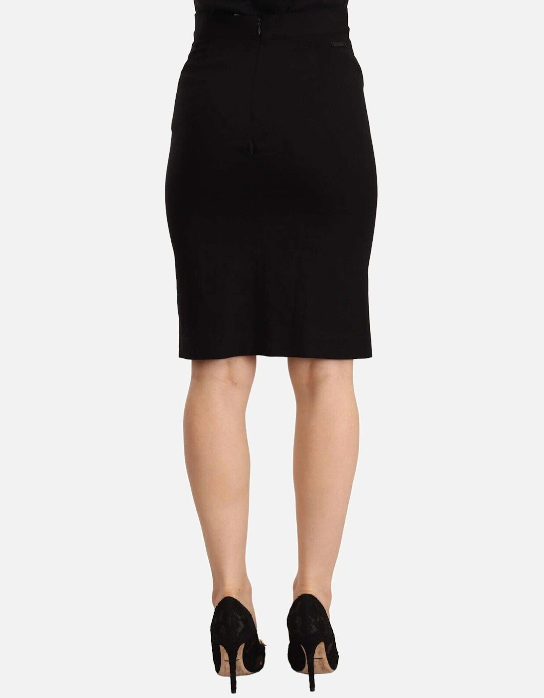 Pencil Skirt Side Button Detail Women - Black