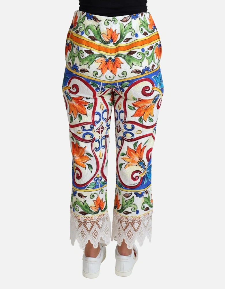 Dolce Gabbana Majolica Print Trousers Women - Multicolor Jeans