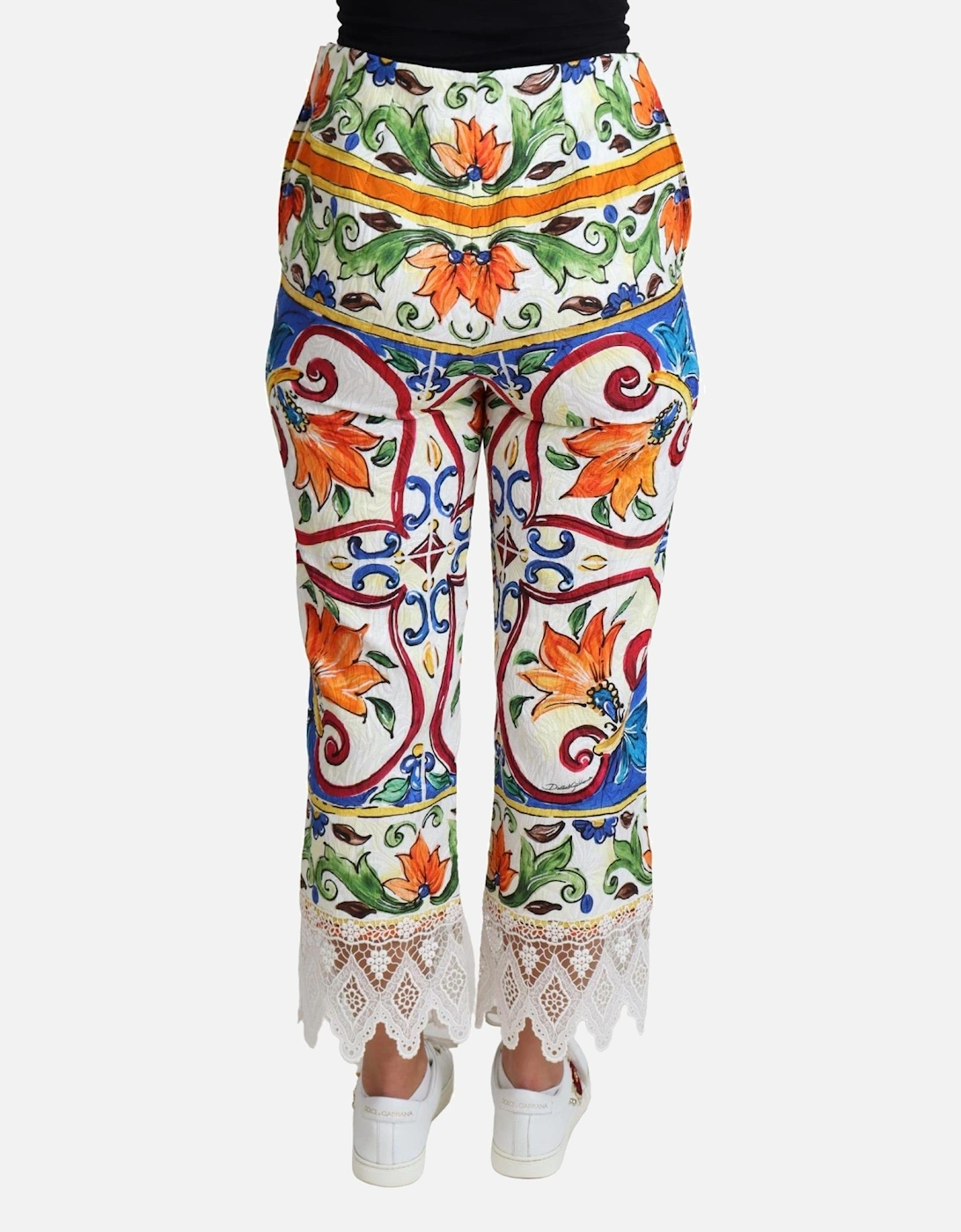 Dolce Gabbana Majolica Print Trousers Women - Multicolor Jeans