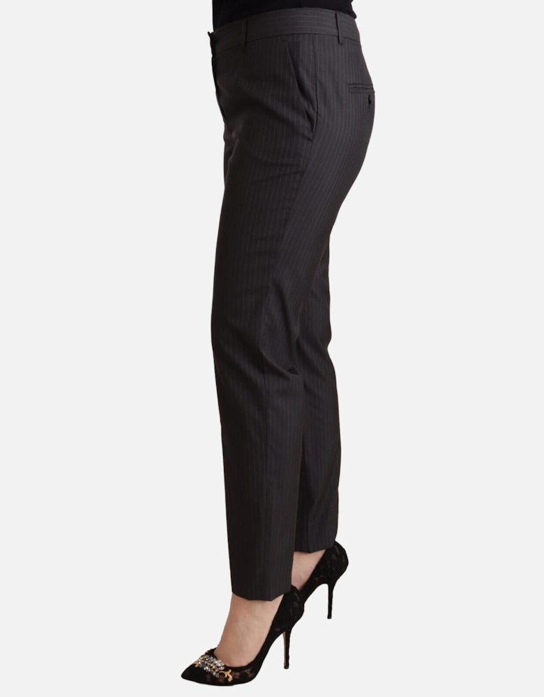 Dolce Gabbana Pinstripe Pants Women - Black Jeans