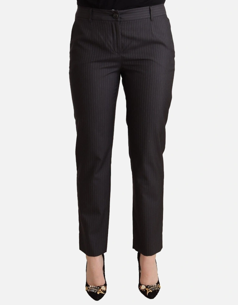 Dolce Gabbana Pinstripe Pants Women - Black Jeans