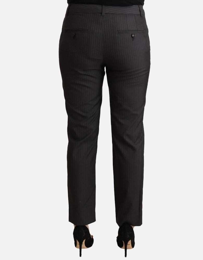 Dolce Gabbana Pinstripe Pants Women - Black Jeans