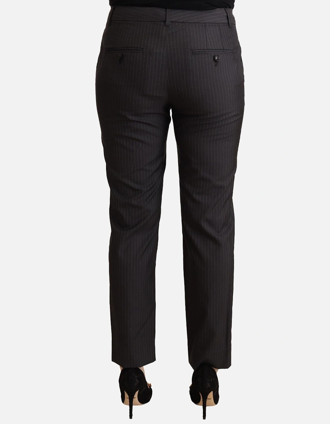 Dolce Gabbana Pinstripe Pants Women - Black Jeans