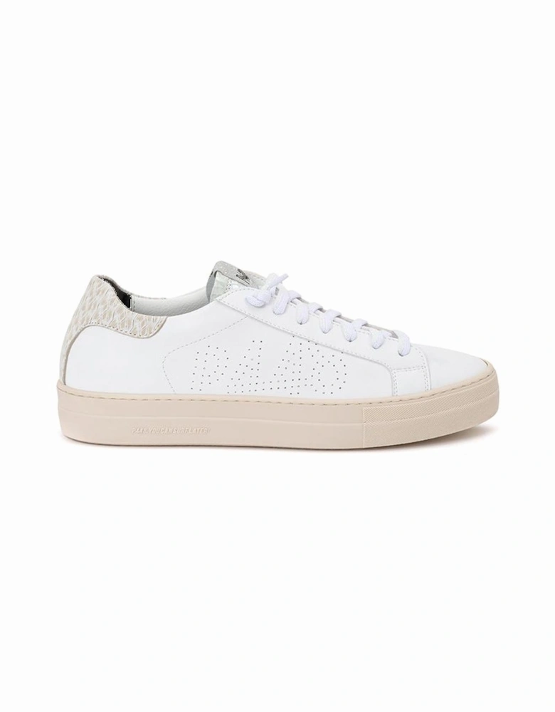 White Leather Sneakers by Women