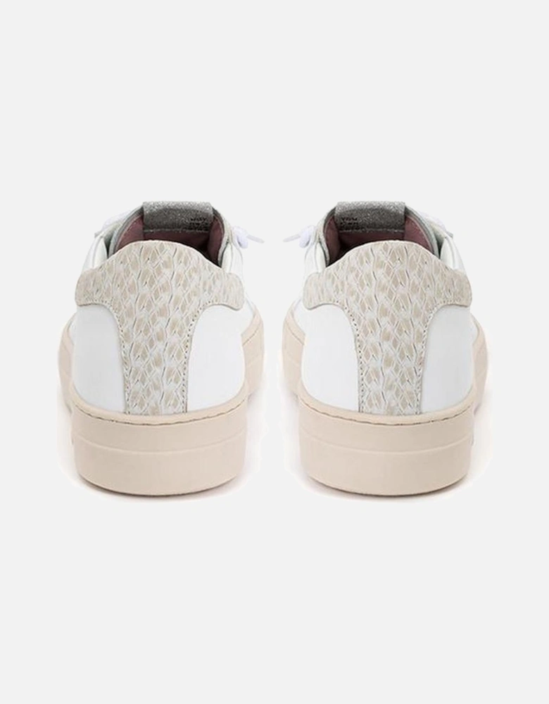 White Leather Sneakers by Women