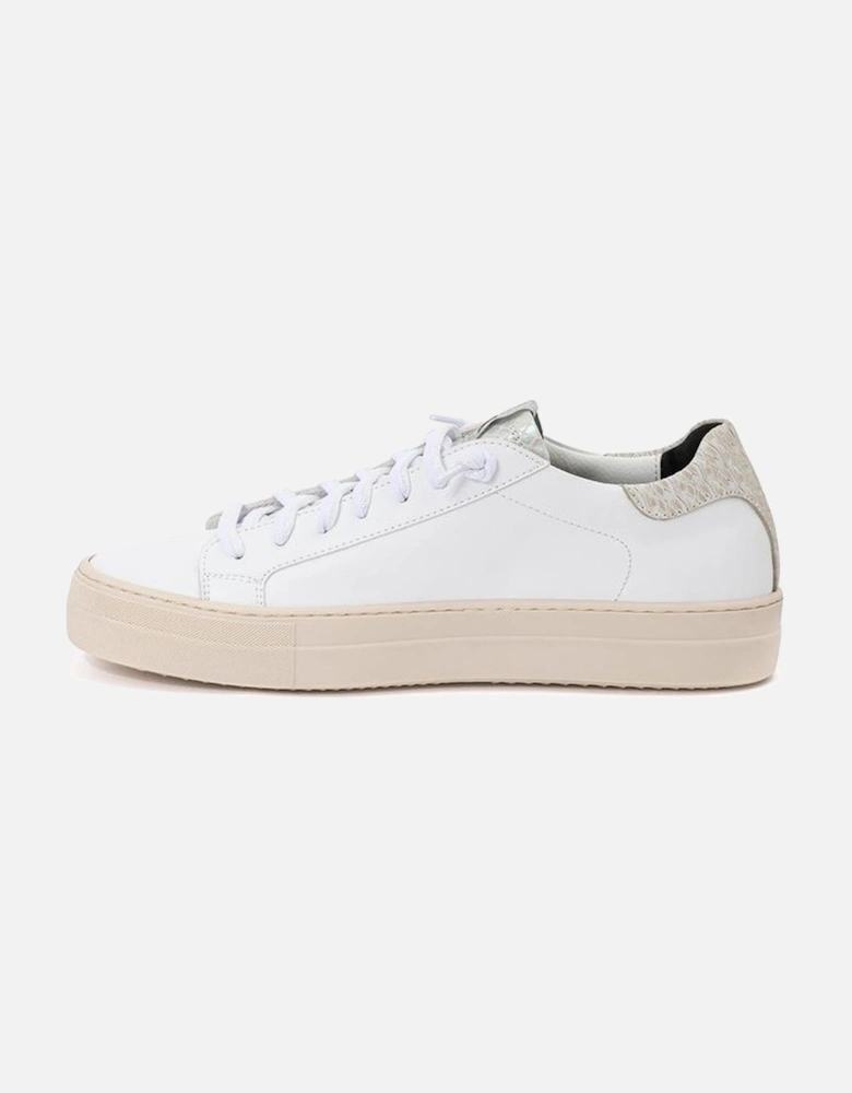 White Leather Sneakers by Women