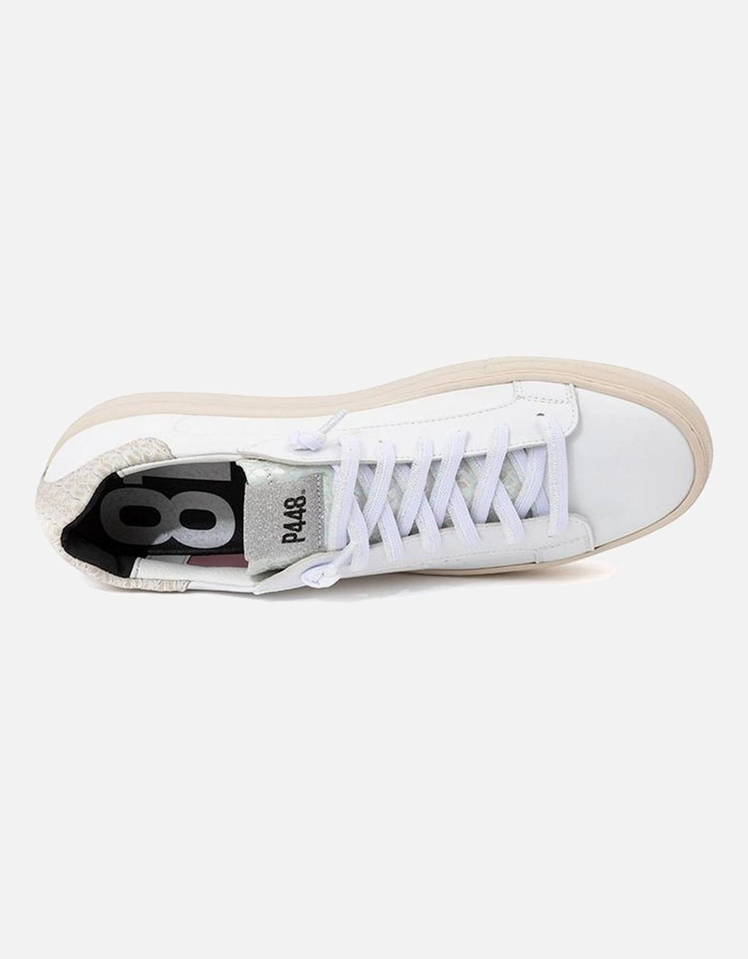 White Leather Sneakers by Women