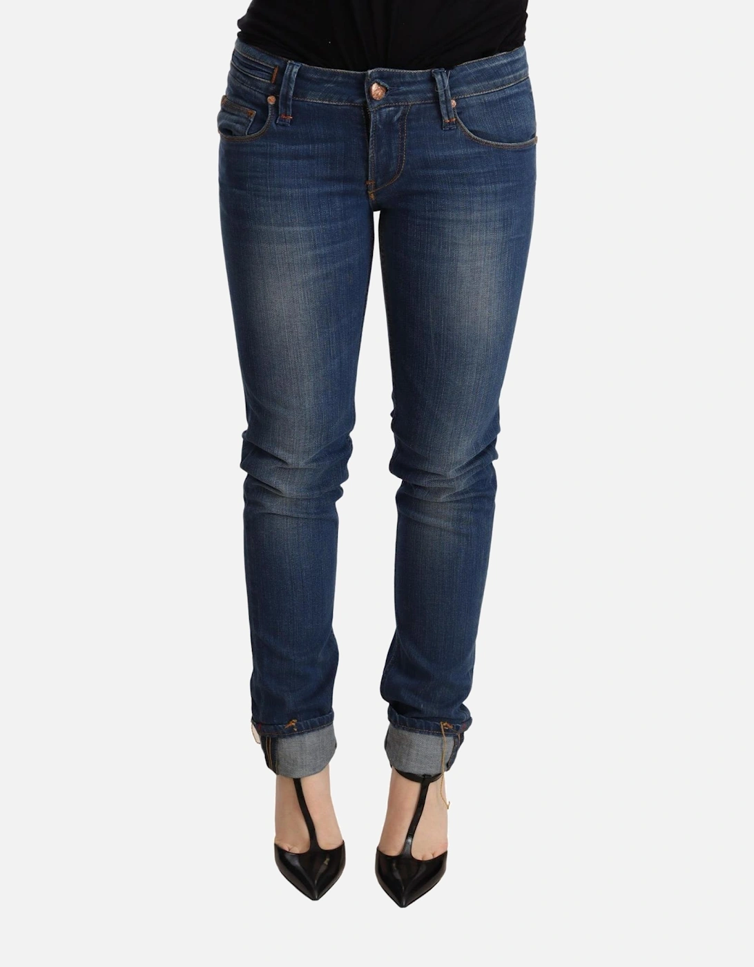 Straight Leg Jeans Women - Blue Jeans, 4 of 3