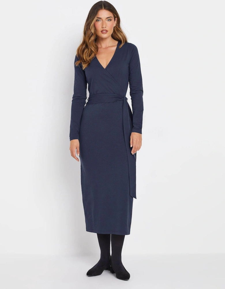 Wrap Midi Dress - Blue