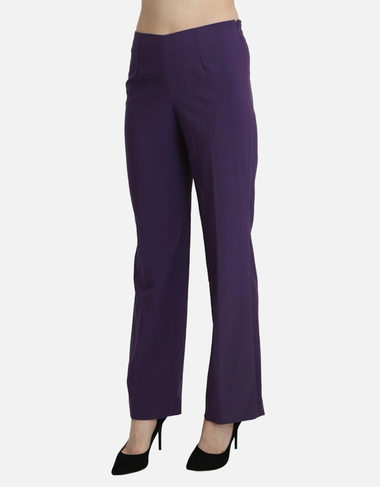 Purple Straight Leg Pants Women - Violet Jeans