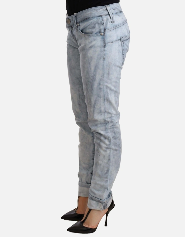 Skinny Acid Wash Jeans Women - Blue Jeans
