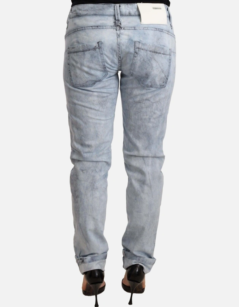 Skinny Acid Wash Jeans Women - Blue Jeans