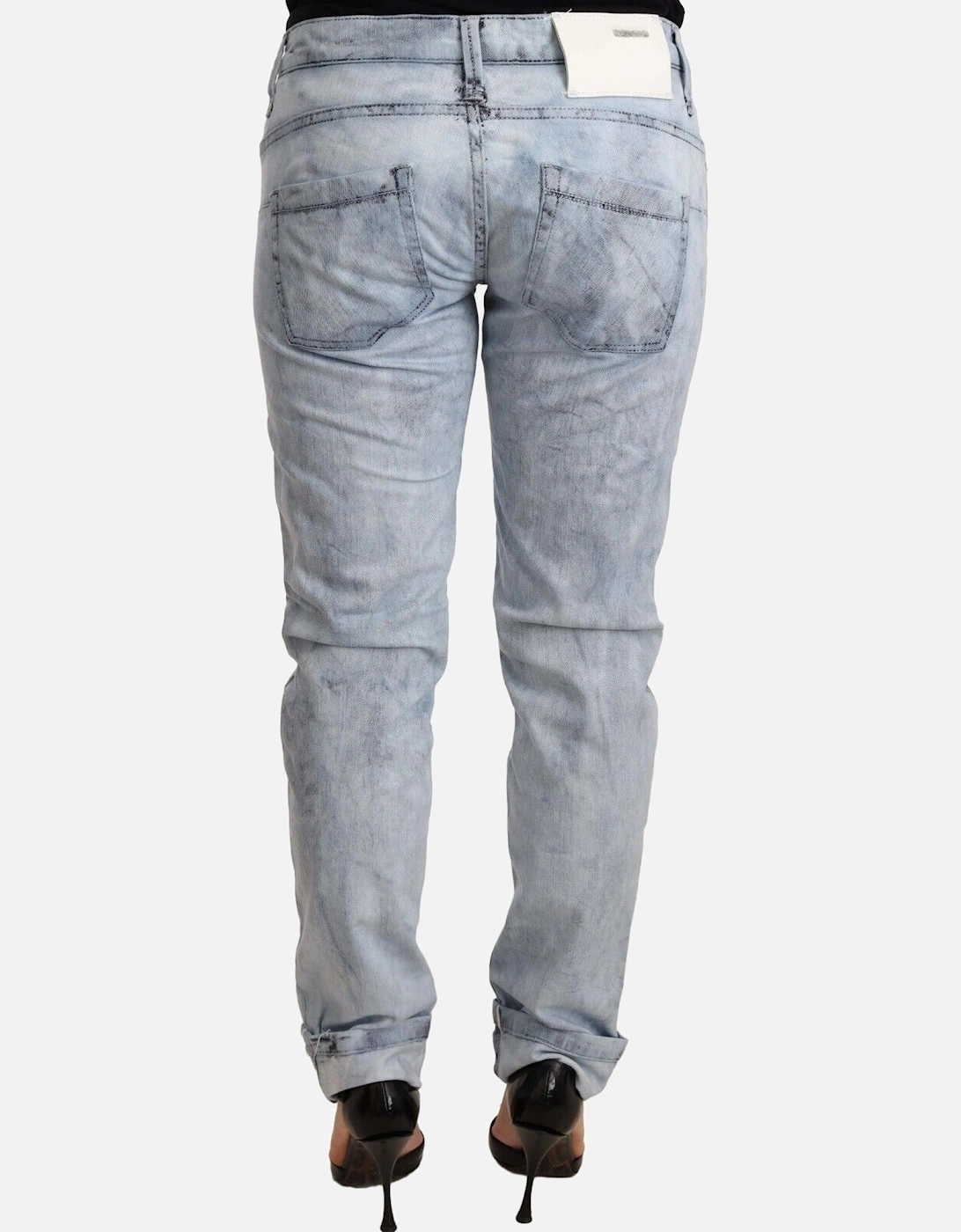 Skinny Acid Wash Jeans Women - Blue Jeans