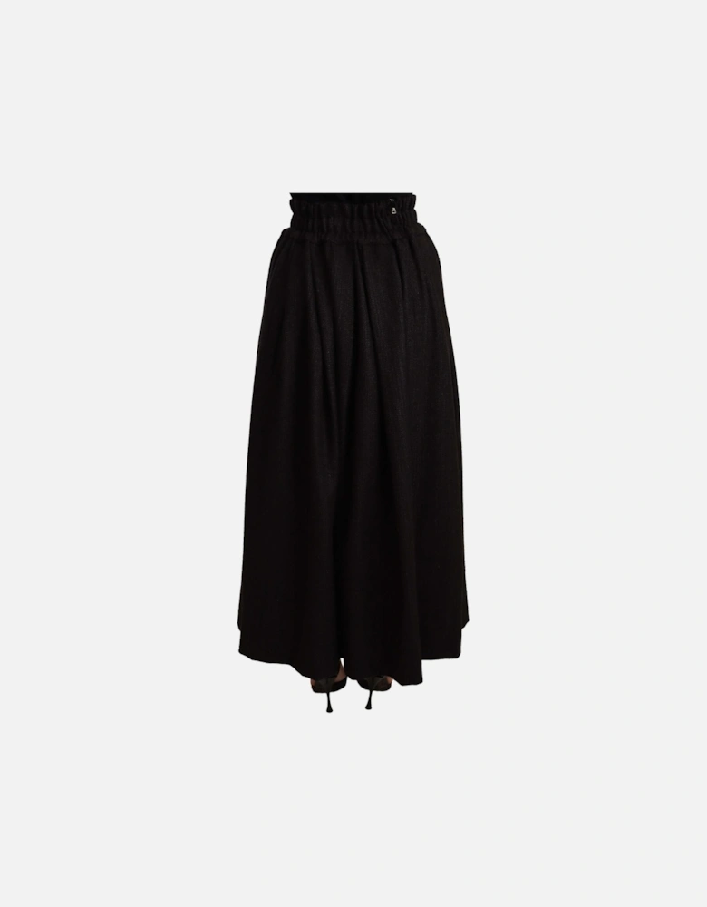 Dolce Gabbana Maxi Skirt ALine Elastic Waist Women - Black
