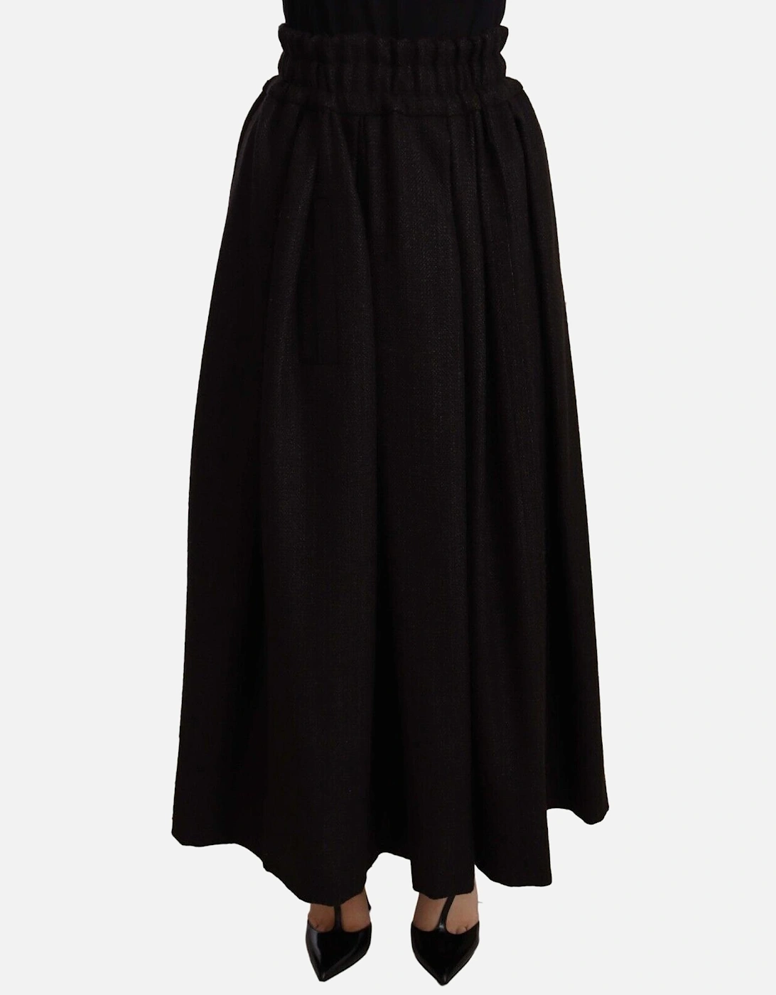 Dolce Gabbana Maxi Skirt ALine Elastic Waist Women - Black, 4 of 3