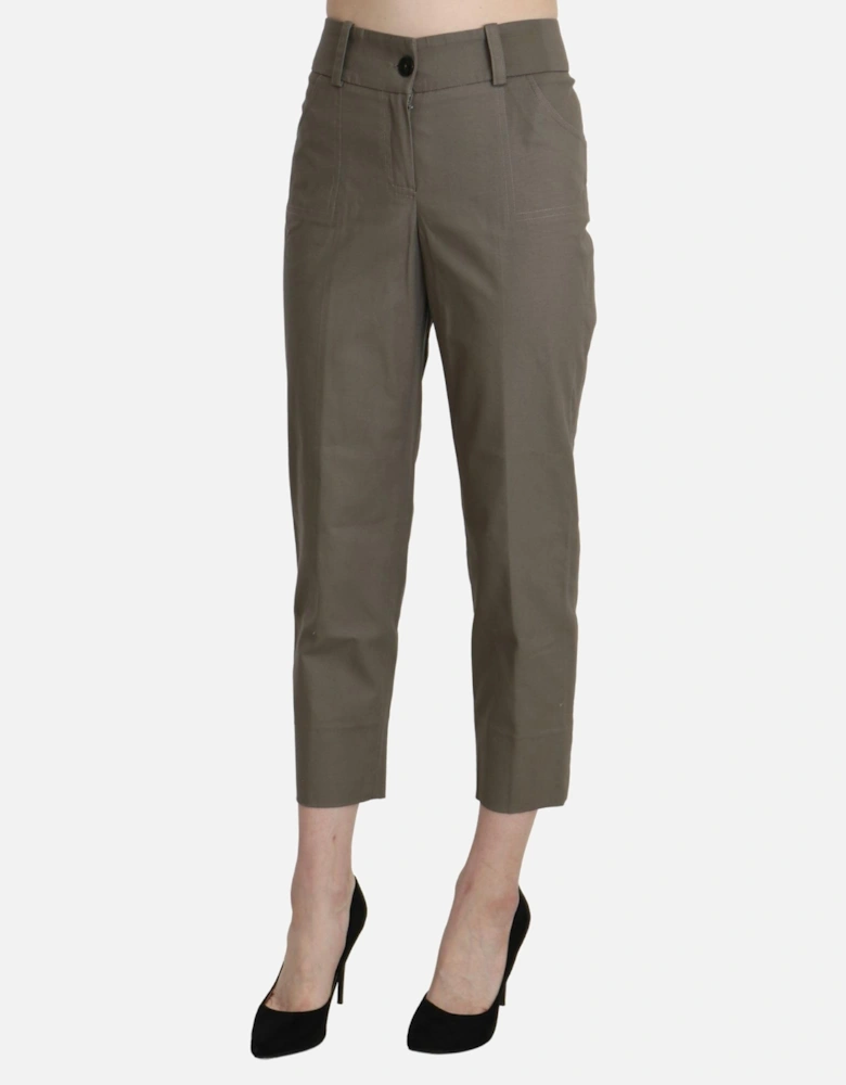 Cropped Pants Model PAN71344 Women - Gray Jeans