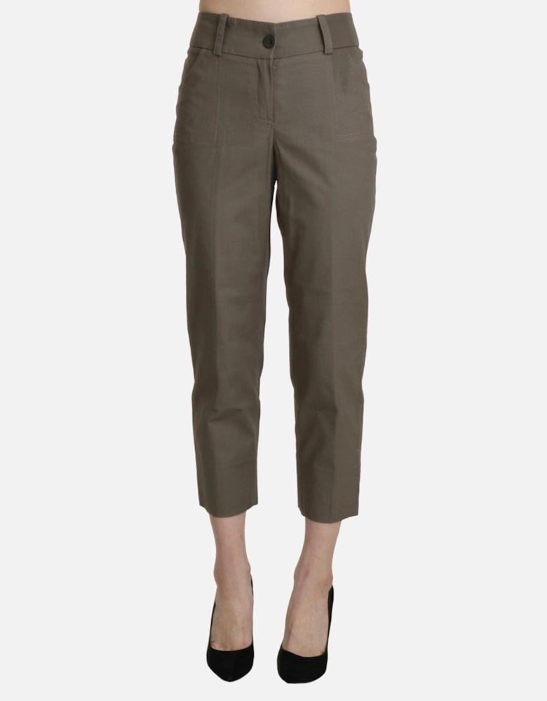 Cropped Pants Model PAN71344 Women - Gray Jeans