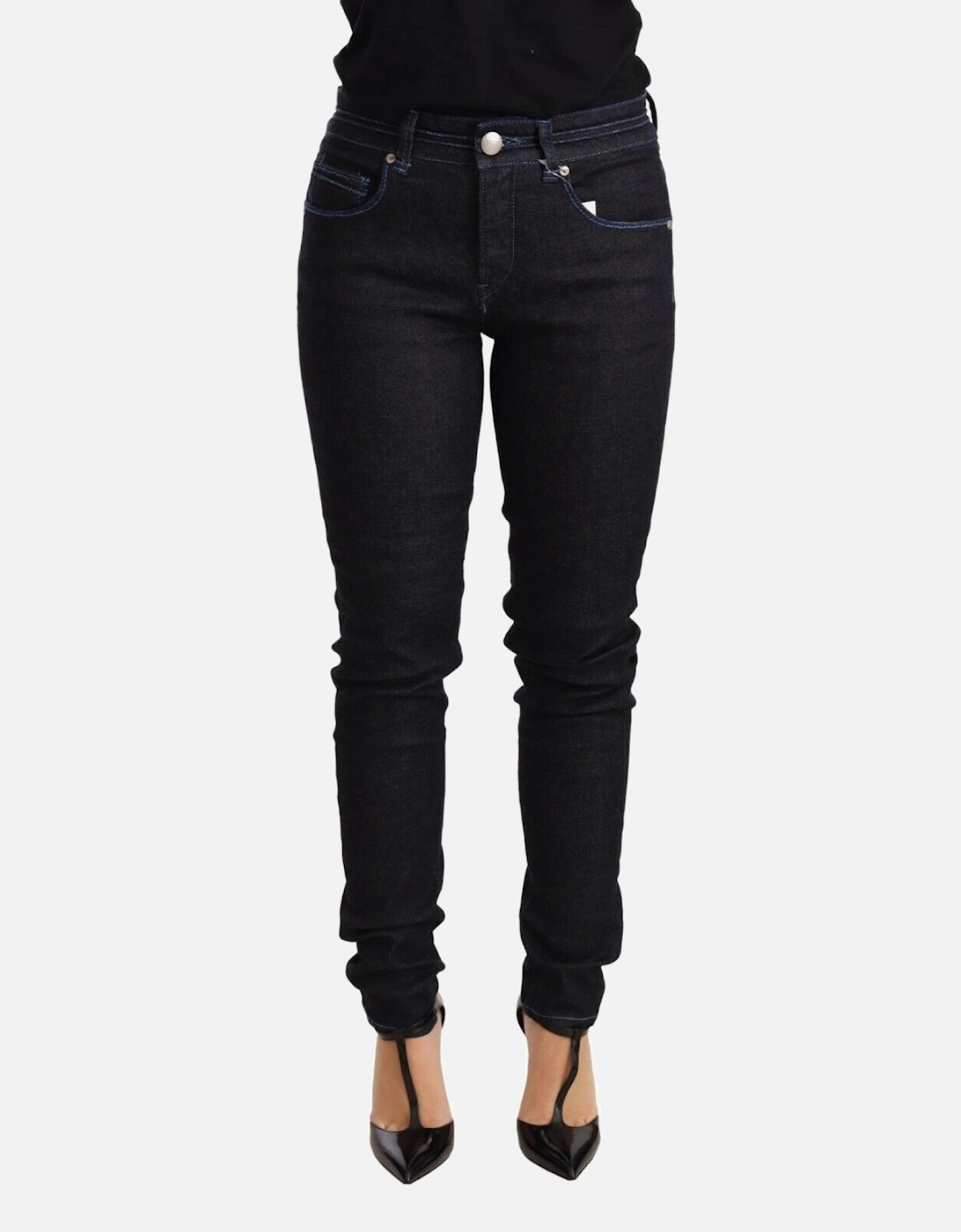 Skinny Jeans Dark Wash Women - Blue Jeans, 4 of 3